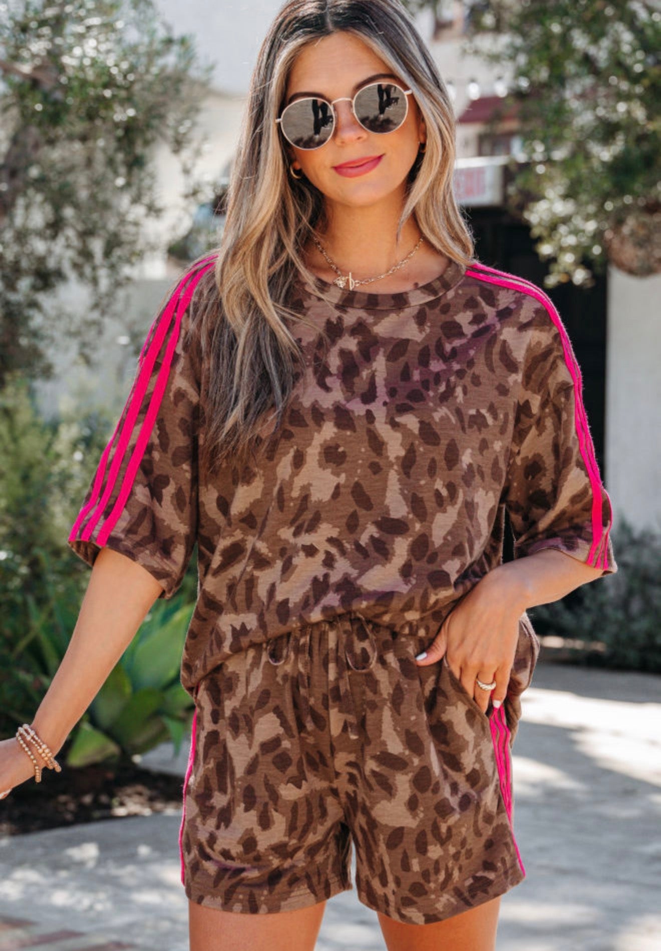 Cheetah Shorts Set