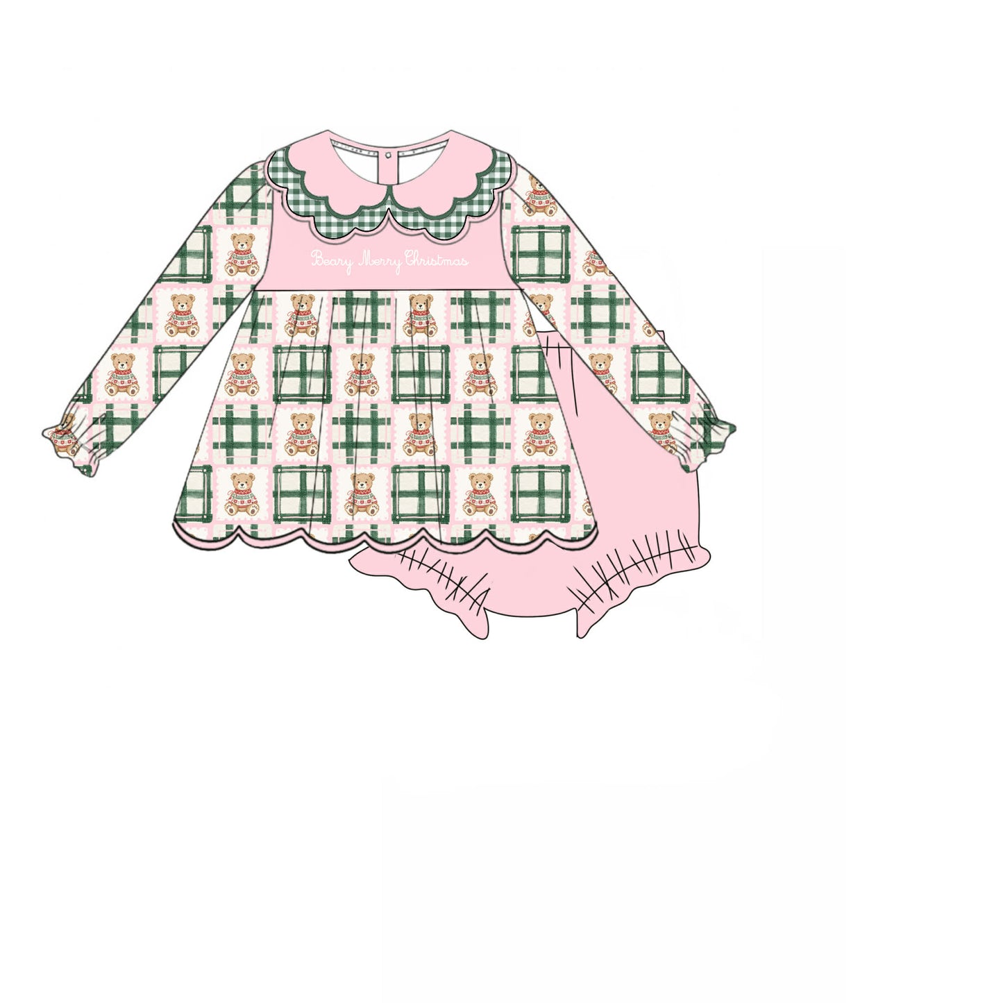 Beary Merry Christmas Diaper Set