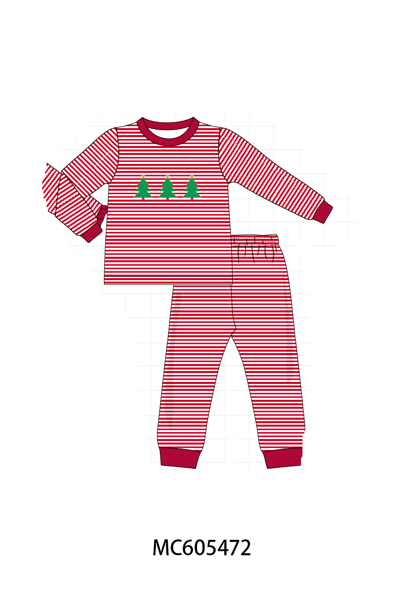 PO93 Christmas stripe tree santa reindeer gingerbread embroidery collection