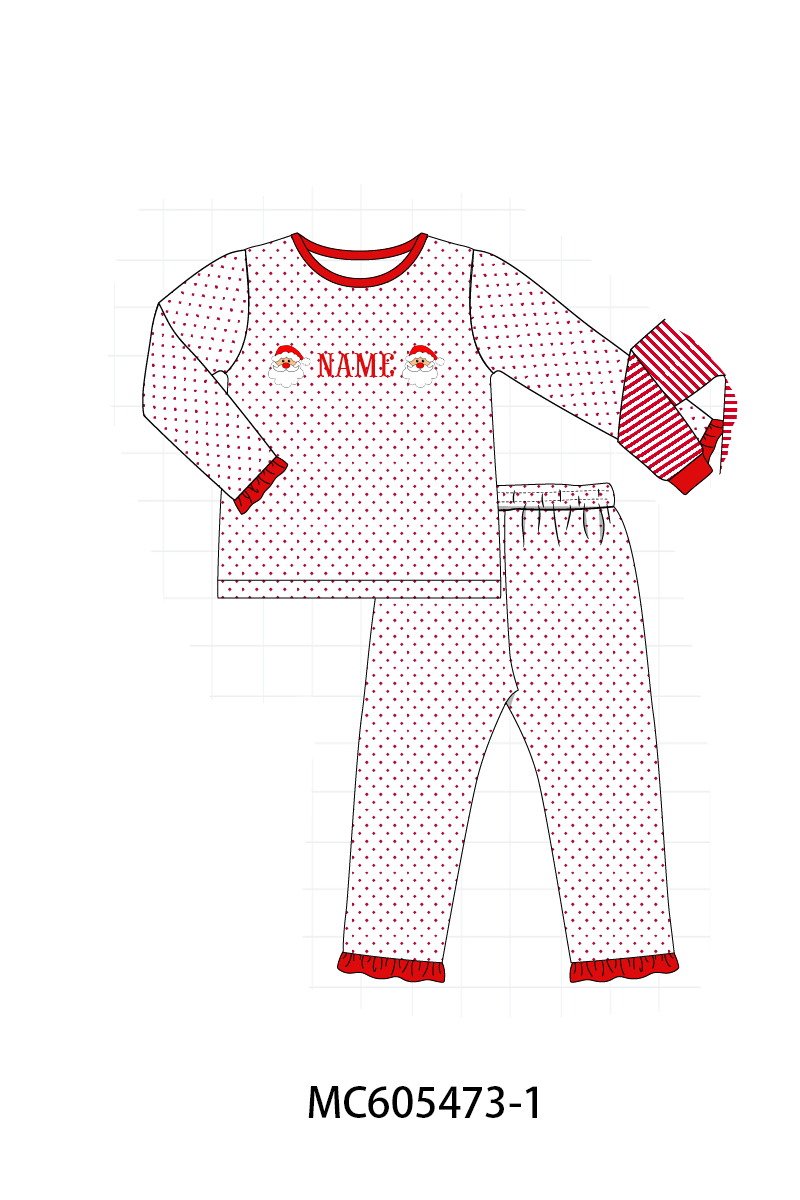 PO93 Christmas stripe tree santa monogram embroidery collection