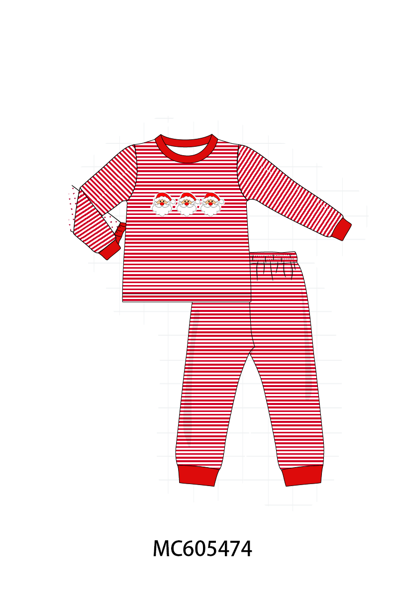 PO93 Christmas stripe tree santa reindeer gingerbread embroidery collection