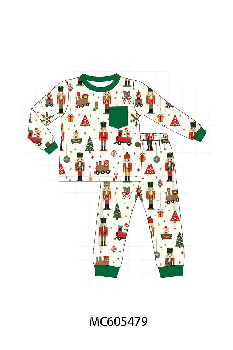 PO93 Forest nutcracker print pajama collection