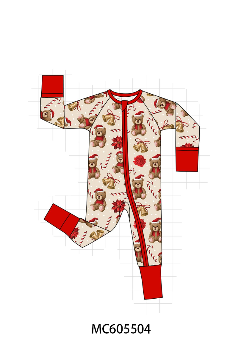 PO93 Red christmas teddy bear bamboo collection