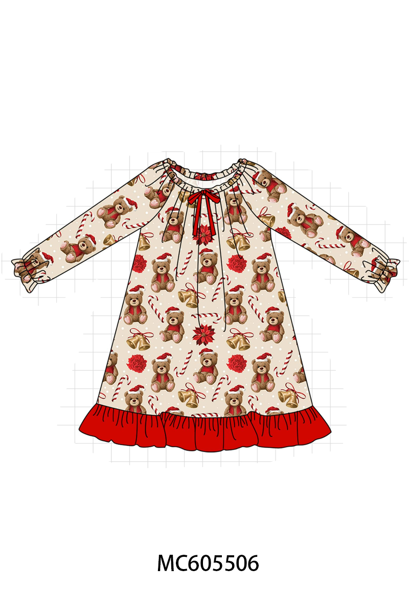 PO93 Red christmas teddy bear bamboo collection